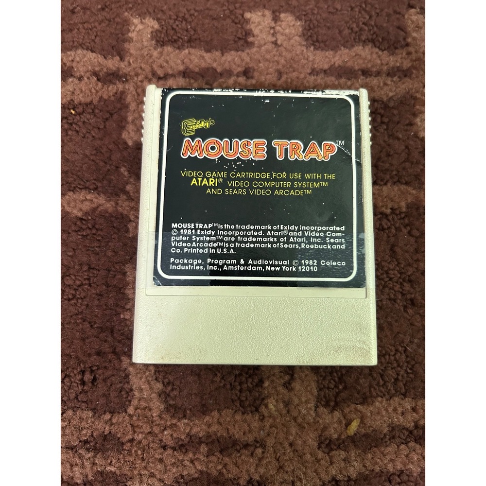 Mouse Trap Atari‎ 2600 Video Game Cartridge Coleco 1982 Vintage Retro Arcade